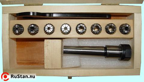 Патрон Цанговый с хв-ком КМ2 (М10х1.5) с набором цанг ER16 из 8шт (3-10мм) "CNIC" фото №1 Патрон Цанговый с хв-ком КМ2 (М10х1.5) с набором цанг ER16 из 8шт (3-10мм) "CNIC" фото №1