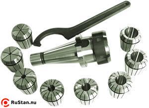 Патрон Цанговый с хв-ком 7:24-40 ГОСТ 25827 исп.1 М16х2.0 с набором цанг ER32 из 11шт (4-20мм) "CNIC" фото №1 Патрон Цанговый с хв-ком 7:24-40 ГОСТ 25827 исп.1 М16х2.0 с набором цанг ER32 из 11шт (4-20мм) "CNIC" фото №1