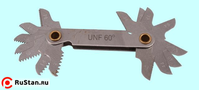 Набор резьбовых шаблонов для дюймовой резьбы UNF 60° из 16шт. "CNIC" (12-80) фото №1