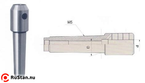 Патрон Фрезерный с хв-ком КМ5 (М24х3,0) для крепления инструмента с ц/хв d18мм (TY05A-6) "CNIC" фото №1