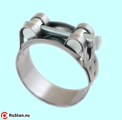 Хомут ленточный винтовой CNIC  68-73/24мм, М8х70мм, W2 нержавеющая сталь (26В6873) фото №1