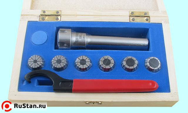 Патрон Цанговый с хв-ком цилиндрическим С25 с набором цанг ER25 из 7шт d6-16мм (100L-ER25-7PCS) "CNIC" фото №1 Патрон Цанговый с хв-ком цилиндрическим С25 с набором цанг ER25 из 7шт d6-16мм (100L-ER25-7PCS) "CNIC" фото №1