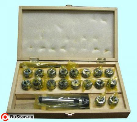 Патрон Цанговый с хв-ком КМ4 (М16х2,0) с набором цанг ER32 из 18шт (3-20мм) "CNIC" фото №1 Патрон Цанговый с хв-ком КМ4 (М16х2,0) с набором цанг ER32 из 18шт (3-20мм) "CNIC" фото №1