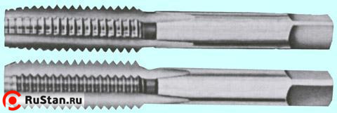 Метчик 1 5/8" BSF 55° 9ХС дюймовый, ручной, комплект из 2-х шт. ( 8 ниток/дюйм) "CNIC" фото №1