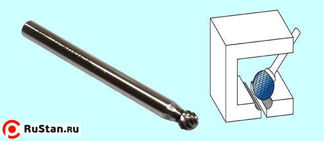 Борфреза сферическая d 6х 5х6х65 Р6М5 Х-образн. насечка "CNIC" (D06 05М06) фото №1 Борфреза сферическая d 6х 5х6х65 Р6М5 Х-образн. насечка "CNIC" (D06 05М06) фото №1