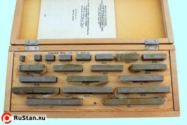 Наборы концевых мер длины №20(21), кл.точн.2 (20 мер от 5,12 до 100мм) (КРИН) г.в.1982 фото №1