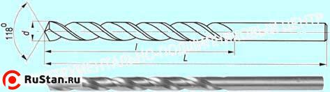 Сверло d 0,6 х 15х35 ц/х Р6АМ5 удлиненное с вышлифованным профилем "TLX" фото №1 Сверло d 0,6 х 15х35 ц/х Р6АМ5 удлиненное с вышлифованным профилем "TLX" фото №1