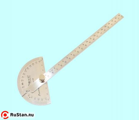 Угломер-транспортир (линейка с метрич. шкал.) 0-180° линейка L195мм "CNIC" (YX19-200T) фото №1 Угломер-транспортир (линейка с метрич. шкал.) 0-180° линейка L195мм "CNIC" (YX19-200T) фото №1