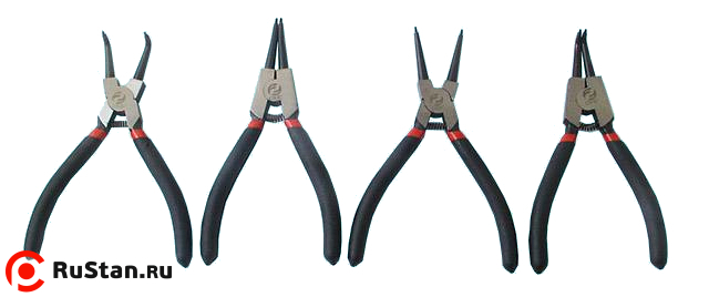 Набор клещей для снятия стопорных колец из 4-х шт. 180мм "CNIC" (TH110411) фото №1