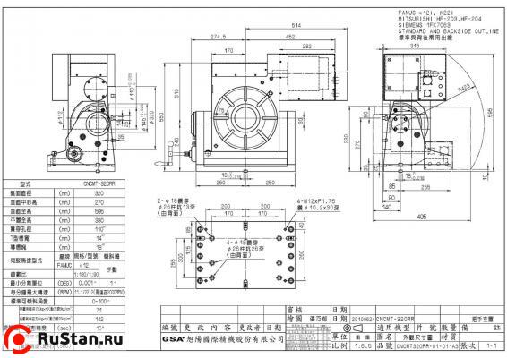Размеры стола CNCMT-320 фото №2 Размеры стола CNCMT-320 фото №2