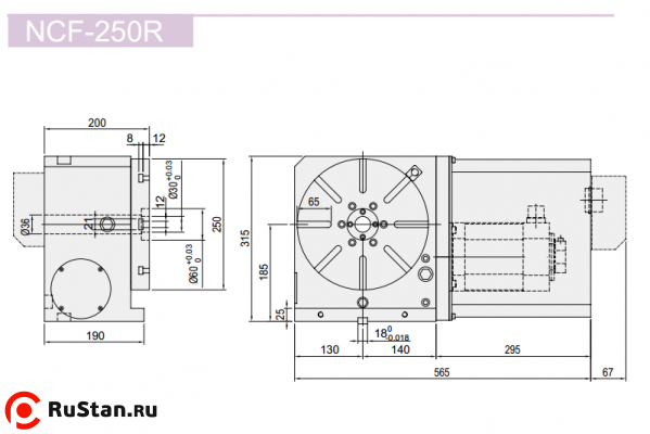 Размеры стола NCF-250R фото №2 Размеры стола NCF-250R фото №2