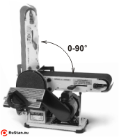 Конструкция станка позволяет изменять наклон плеча шлифовальной ленты от 0 до 90˚. фото №2 Proma BP-100 фото №2