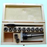 Патрон Цанговый с хв-ком КМ2 (М10х1.5) с набором цанг ER20 из 11шт (3-13мм) 