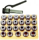 Патрон Цанговый с хв-ком КМ4  (М16х2,0) с набором цанг ER40 из 23шт (4-26мм) 