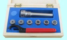 Патрон Цанговый с хв-ком цилиндрическим С25 с набором цанг ER25 из  7шт d6-16мм (100L-ER25-7PCS) 