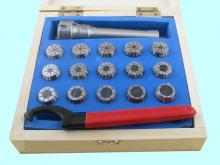 Патрон Цанговый с хв-ком цилиндрическим С25 с набором цанг ER25 из 15шт d2-16мм (100L-ER25-15PCS) 