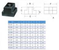 Сухари для станочных пазов 27.7мм, 44х44х16х36мм, М24 (YT-2009) 
