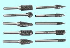 Набор борфрез тв. сплав. из 10шт. D(6-12)х(6-25)х6мм Х-образная насечка (CSS10-1010D) 