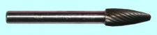 Борфреза тв.спл. гипербол.со сфер.торц.  d 3х12х3х38  R0,75 спиральная насечка (F03 12М03) 