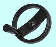 Маховик 160х16х48х5мм (DxdxHxb) с  2-мя спицами, пластик 