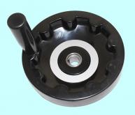 Маховик 125х12х44х4мм (DxdxHxb) цельнолитой, бакелит 